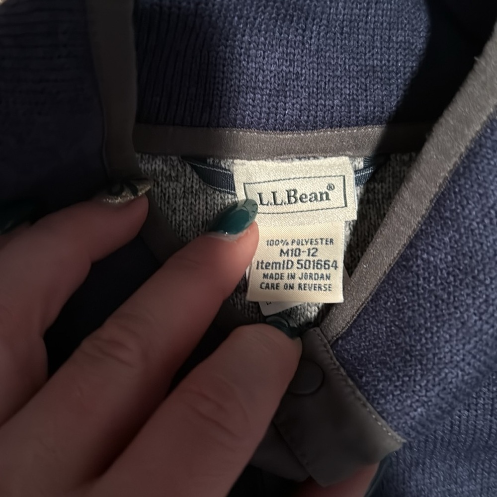 LL Bean Snap pullover - Picture 2 of 2